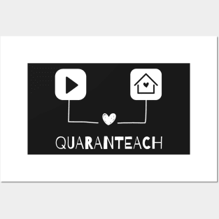 QuaranTeach Teacher Gift, Distance Learning Gift, Online Instructor Saying, Teacher Gift Design, School Quote Posters and Art